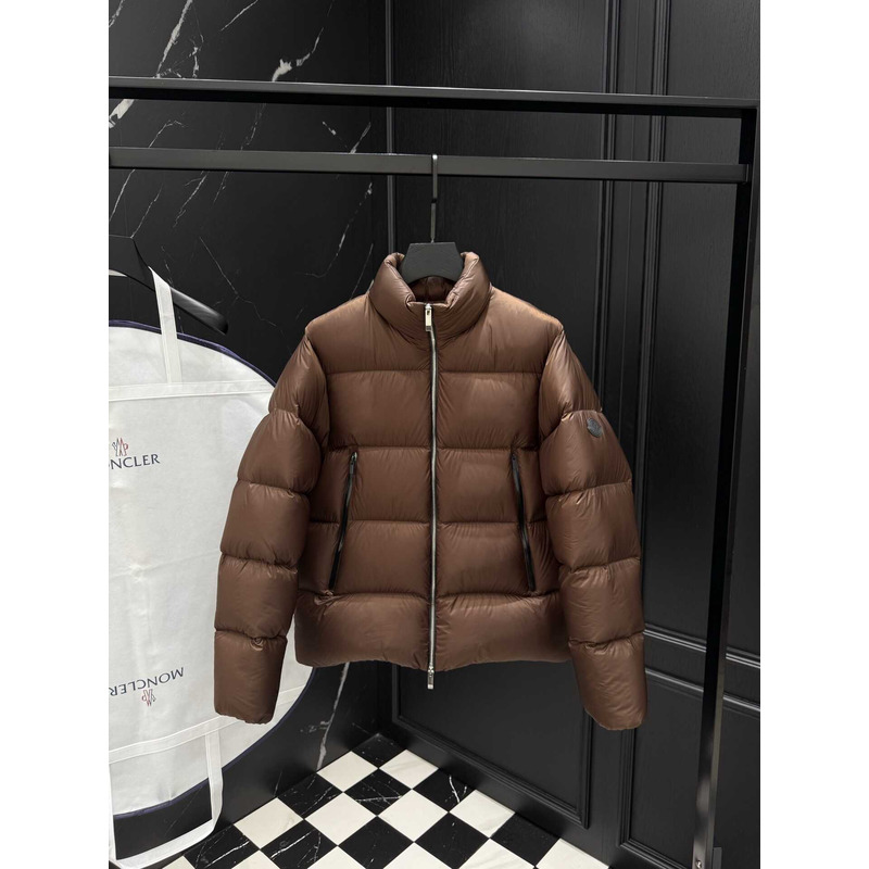 Prada Re-Nylon Down Jacket In Brown