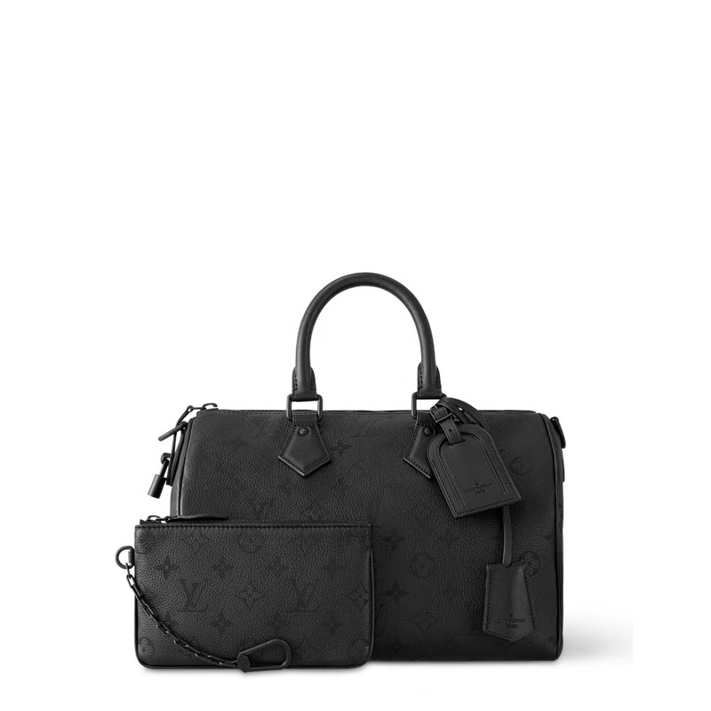 Louis Vuitton Speedy P9 Bandoulière 30 Bag In Ultra Black Calf leather