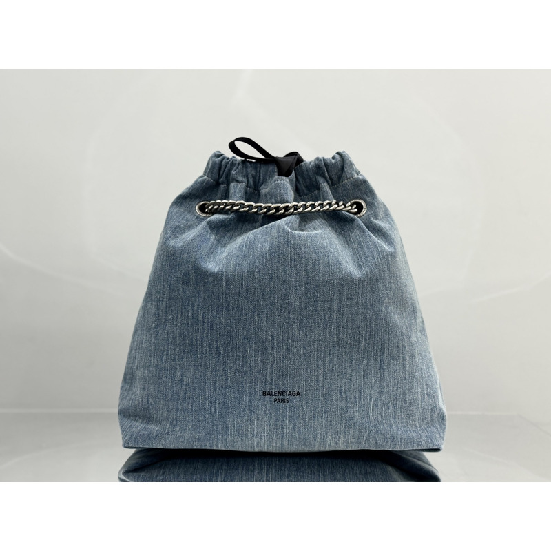 Balenciaga Crush Tote Bag In Blue