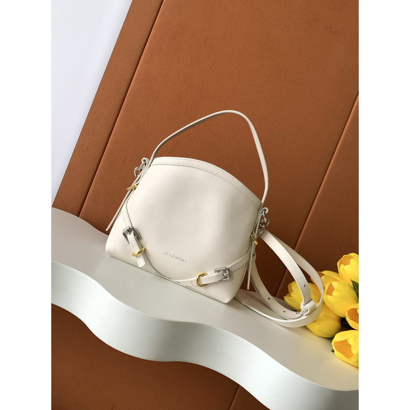 Givenchy Nano Voyou Bag In White Leather