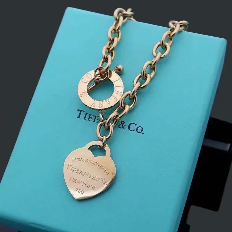 T*f*ny&co heart-shaped lock bracelet