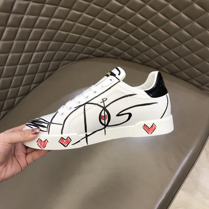 Dolce & Gabbana  Leather LOVE Print Sneaker