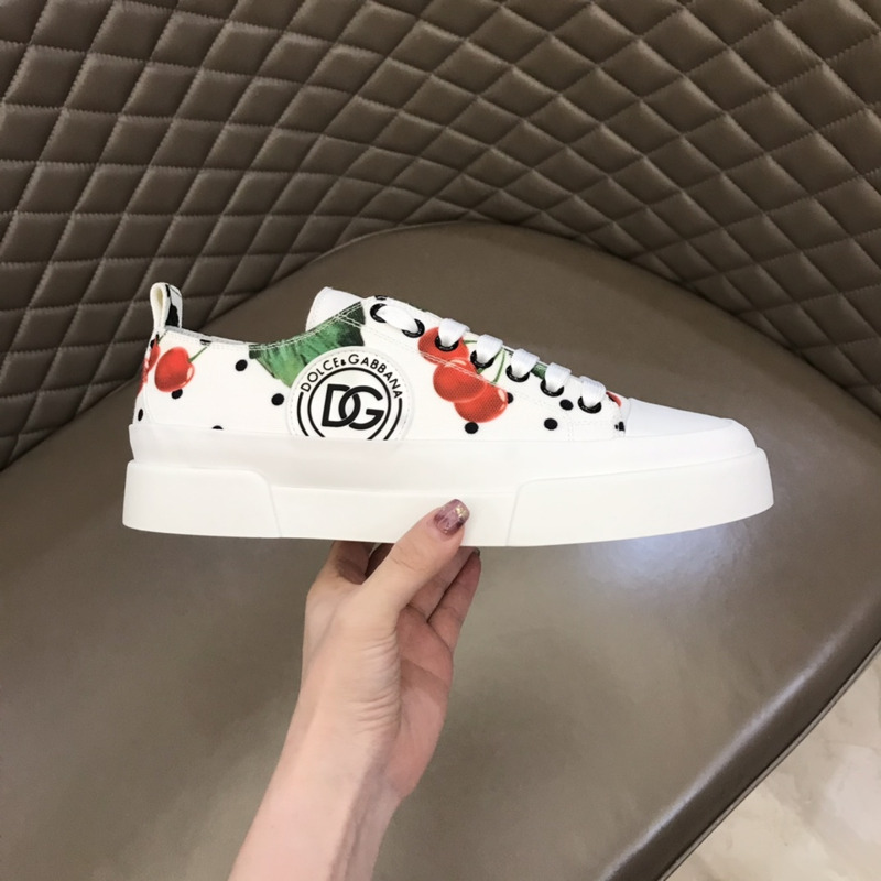 Dolce & Gabbana  ModeSens Portofino Cherry Polka Dot Low-top Sneakers In Cherry Poi