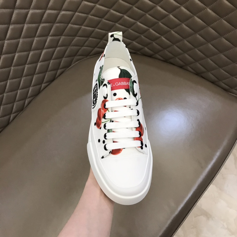 Dolce & Gabbana  ModeSens Portofino Cherry Polka Dot Low-top Sneakers In Cherry Poi