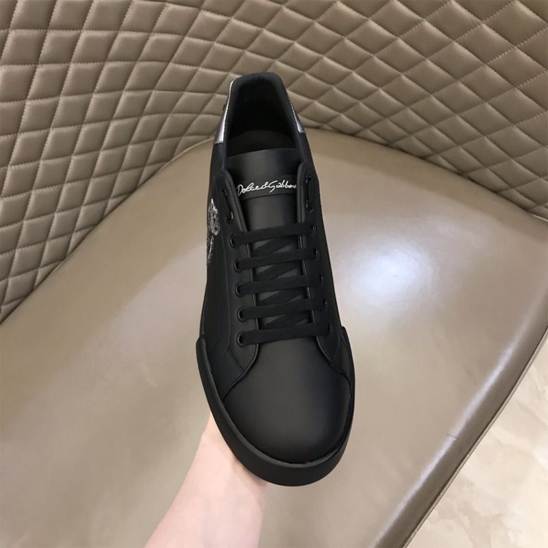 Calfskin Nappa Portofino Sneakers with Crown Patch