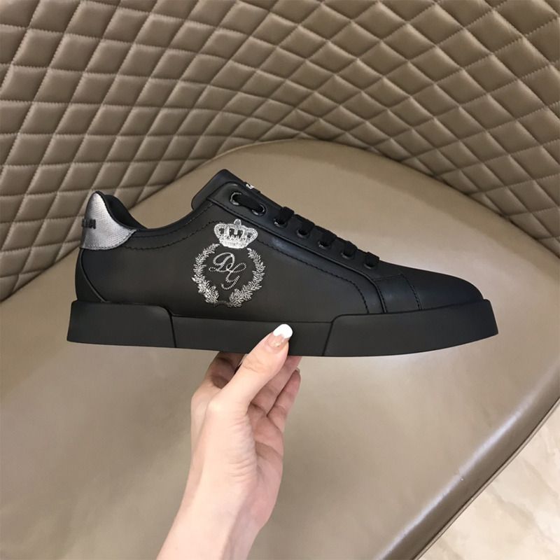 Calfskin Nappa Portofino Sneakers with Crown Patch