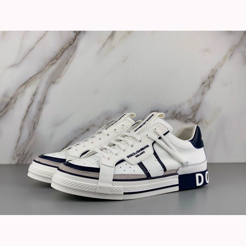 Dolce & Gabbana Calfskin 2Zero custom sneakers in white