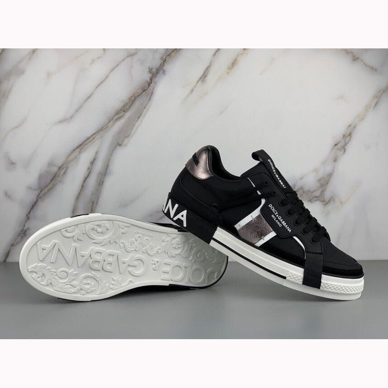 Dolce & Gabbana Calfskin 2Zero custom sneakers in black