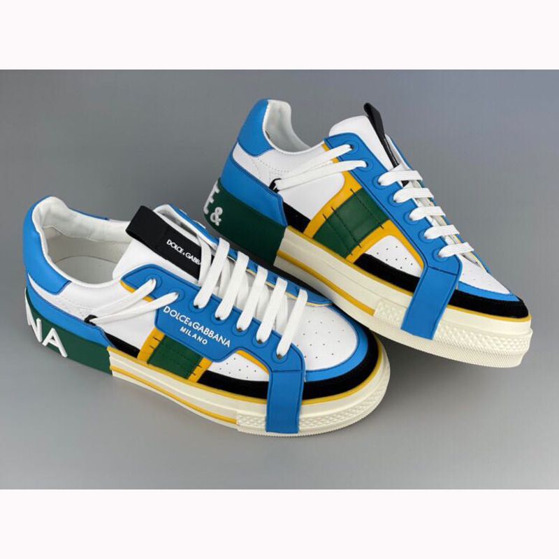 Dolce & Gabbana Calfskin 2Zero custom sneakers in blue