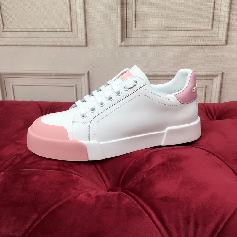 Dolce & Gabbana Bicolor Leather Low-Top Tennis Sneakers