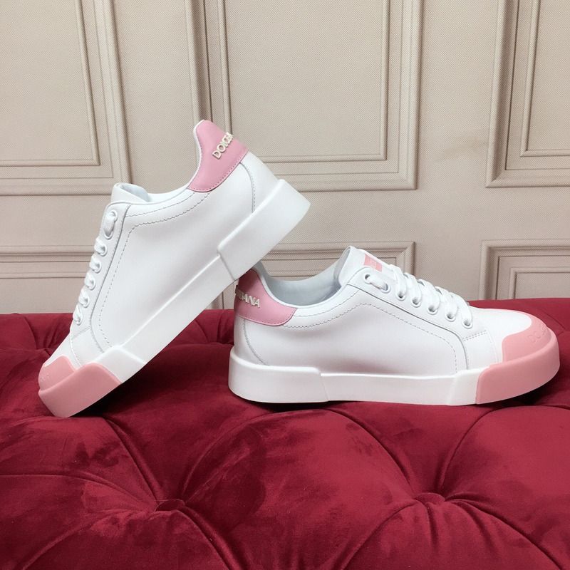 Dolce & Gabbana Bicolor Leather Low-Top Tennis Sneakers