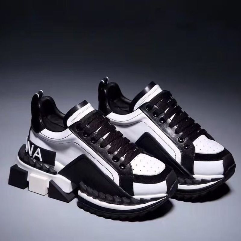 Dolce & Gabbana Super King Two Color Leather Sneakers