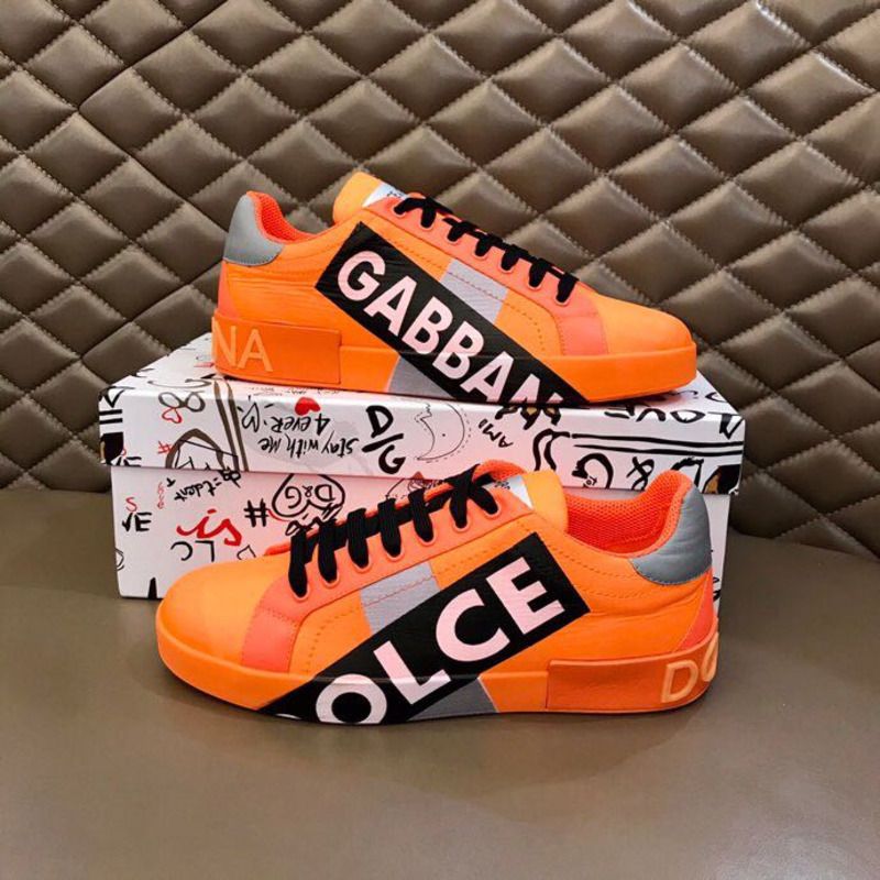 Dolce & Gabbana Portofino Sneakers in Fluorescent Nylon with Logotape