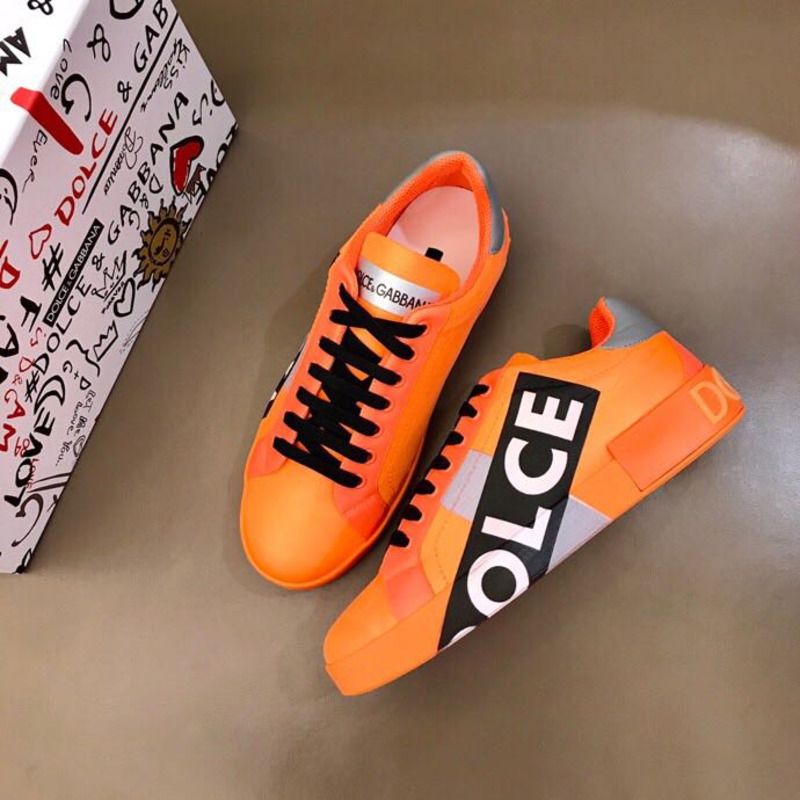 Dolce & Gabbana Portofino Sneakers in Fluorescent Nylon with Logotape