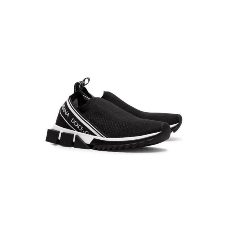 Dolce & Gabbana Black Sorrento Stretch Slip-on Sneakers