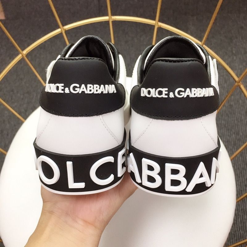 Dolce & Gabbana Portofino Sneakers in Printed Calfskin Nappa