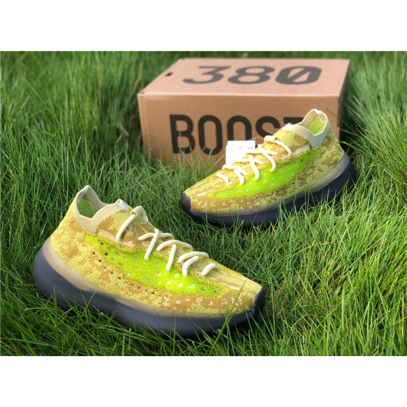 Ad*s yeezy 380 hylte glow fluorescent green fz4990 sneakers men women