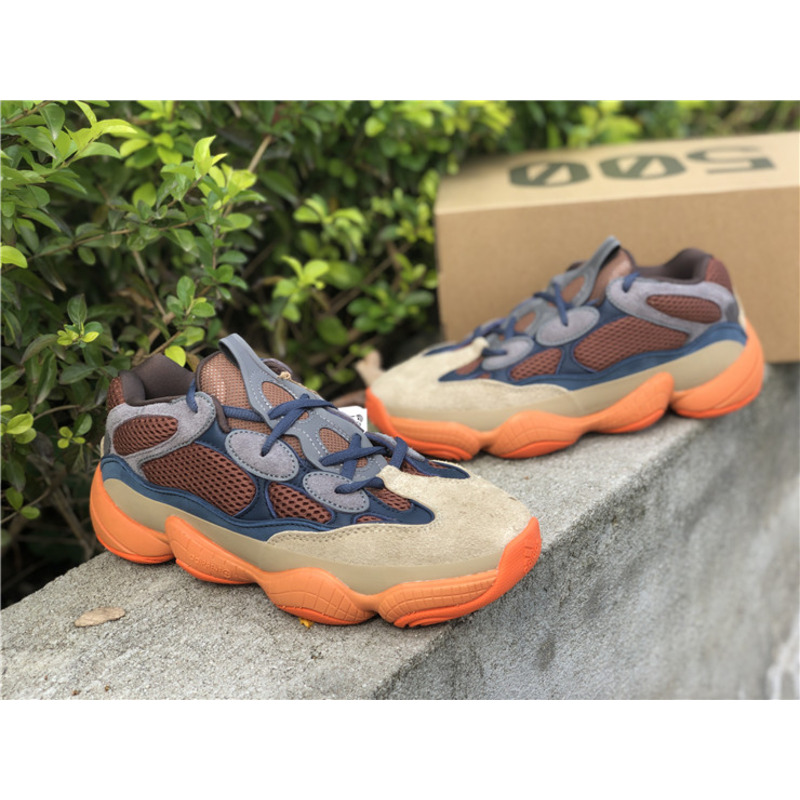 Ad*s yeezy 500 khaki orange enflame gz5541 sneakers men women