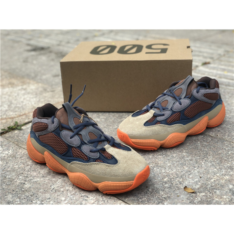 Ad*s yeezy 500 khaki orange enflame gz5541 sneakers men women