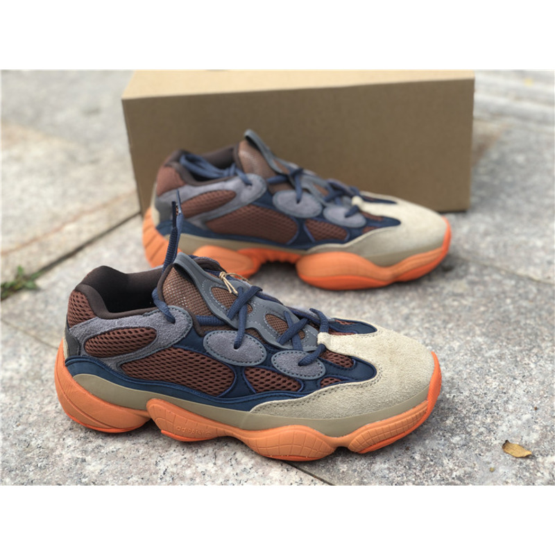 Ad*s yeezy 500 khaki orange enflame gz5541 sneakers men women