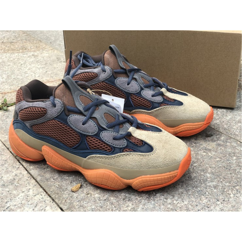 Ad*s yeezy 500 khaki orange enflame gz5541 sneakers men women