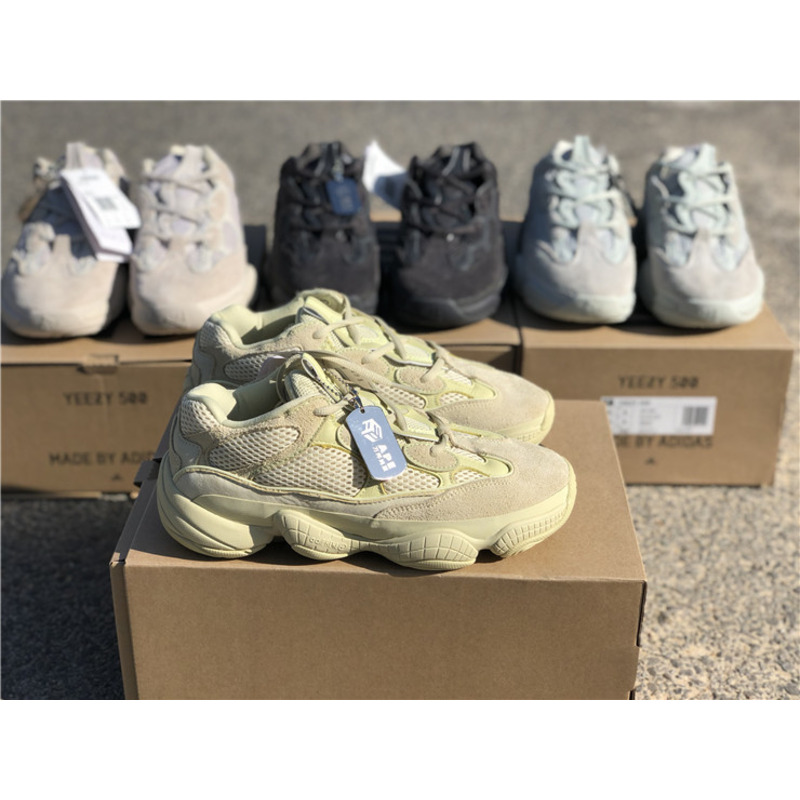 Ad*s yeezy 500 super moon yellow light yellow 2966 sneakers men women