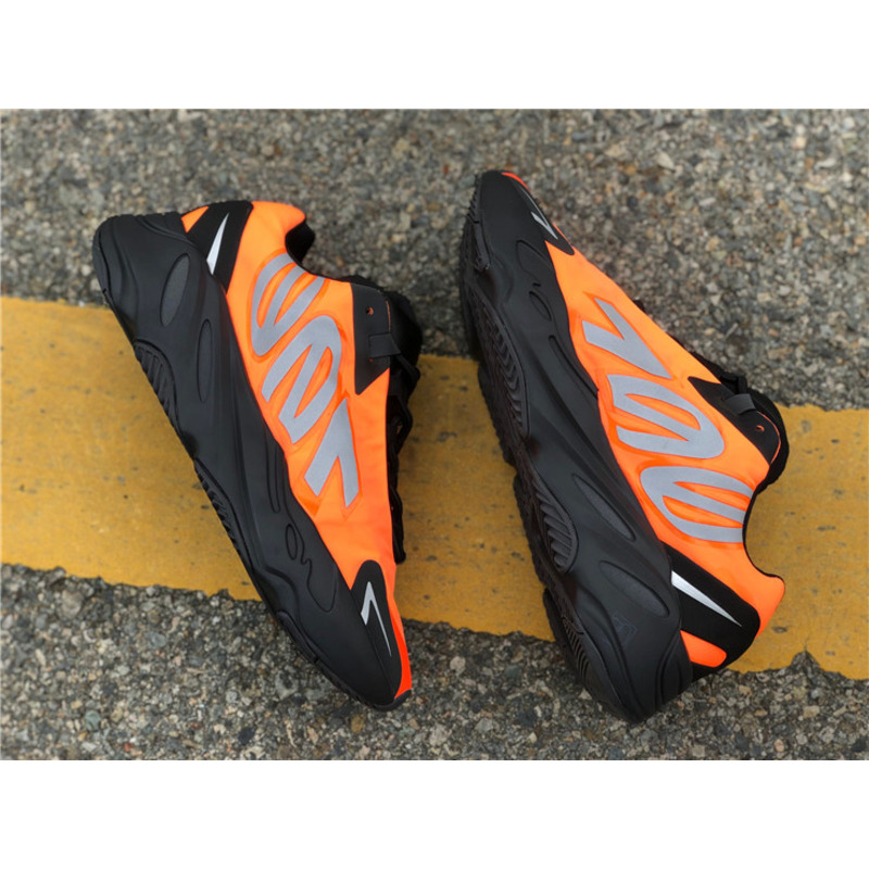 Ad*s yeezy 700 mnvn black orange fv3258 sneakers men women