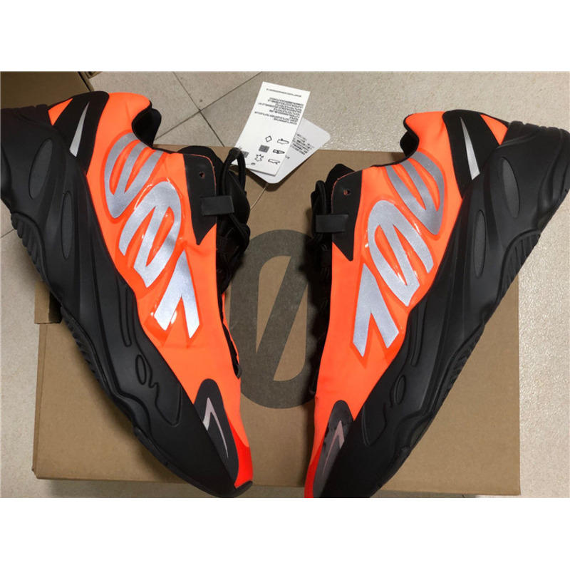 Ad*s yeezy 700 mnvn black orange fv3258 sneakers men women