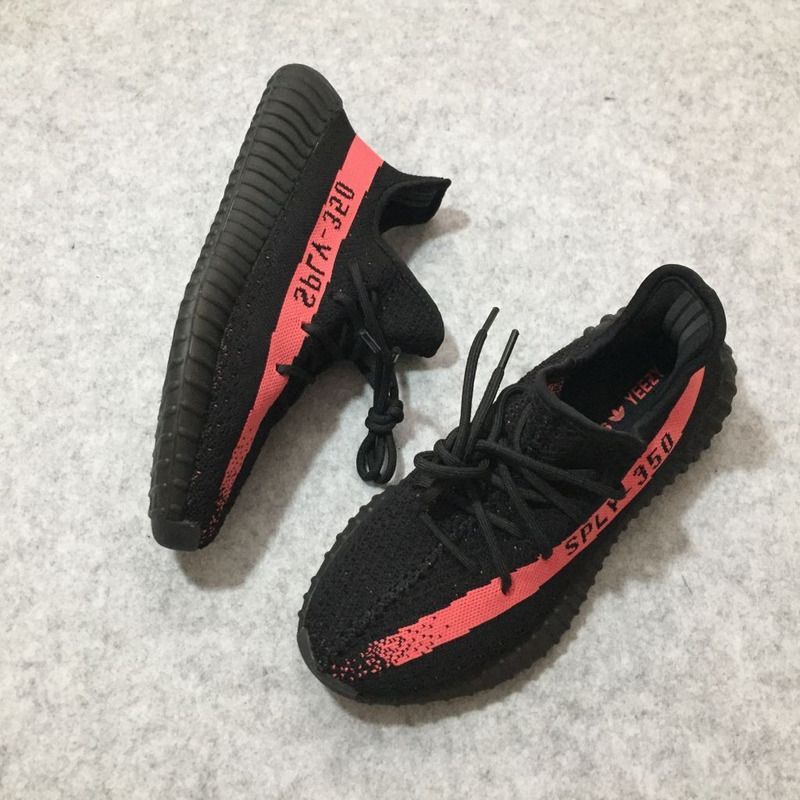 Ad*s yeezy boost 350 v2 core black red real boost sneaker men women