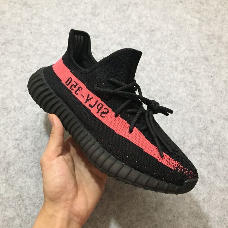 Ad*s yeezy boost 350 v2 core black red real boost sneaker men women