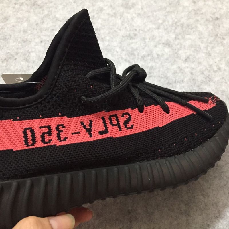 Ad*s yeezy boost 350 v2 core black red real boost sneaker men women