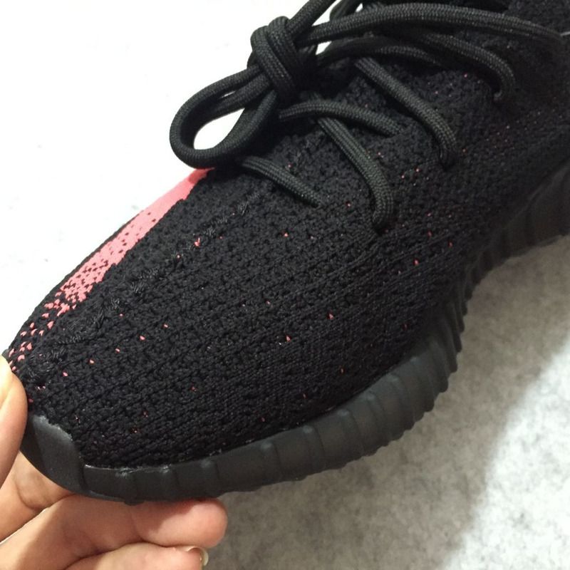 Ad*s yeezy boost 350 v2 core black red real boost sneaker men women