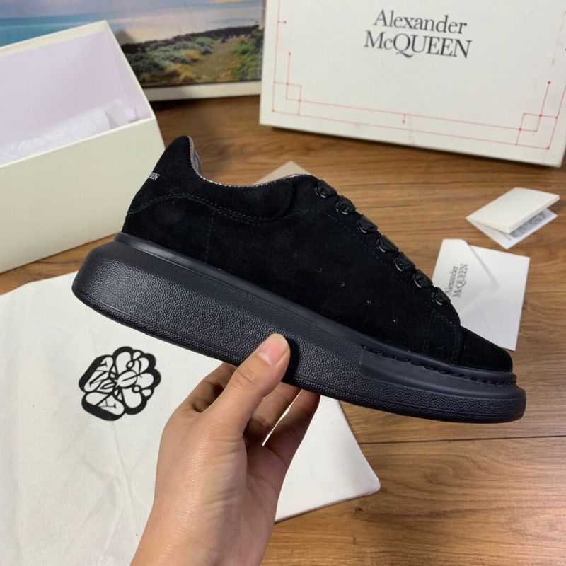 Alexander McQueen Air Platform Black Suede Sneakers