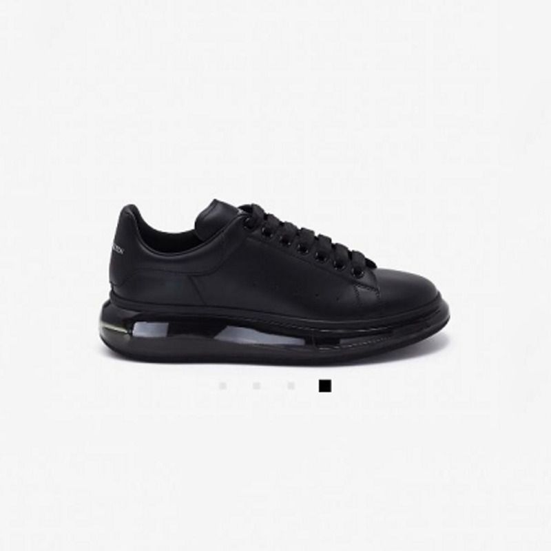 Alexander McQueen Air Platform Leather Sneakers Black