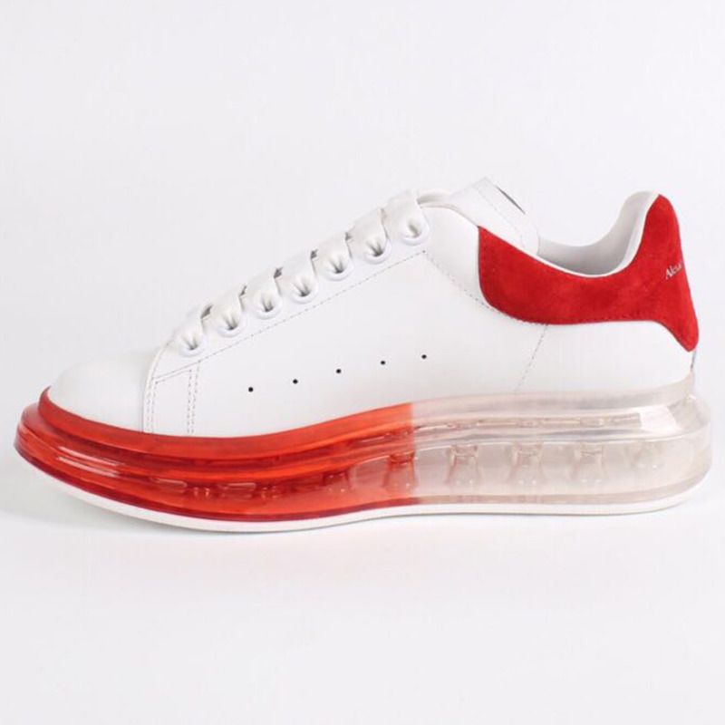 Alexander McQueen Air Cushion Sneaker in White /Red