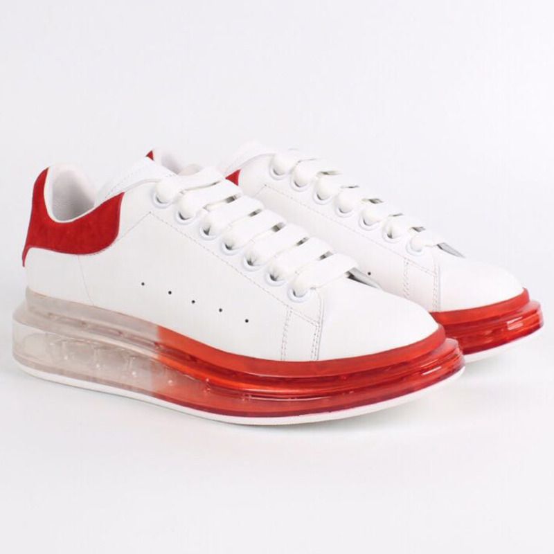 Alexander McQueen Air Cushion Sneaker in White /Red