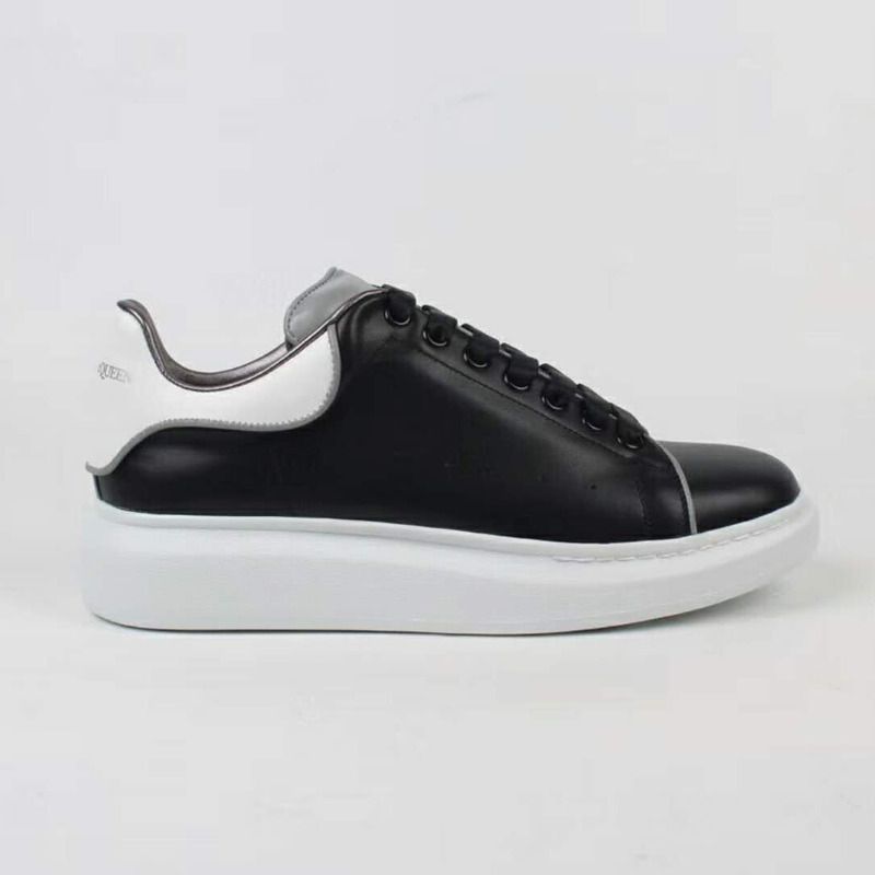 Alexander McQueen Calfskin Reflective Sneaker in Black