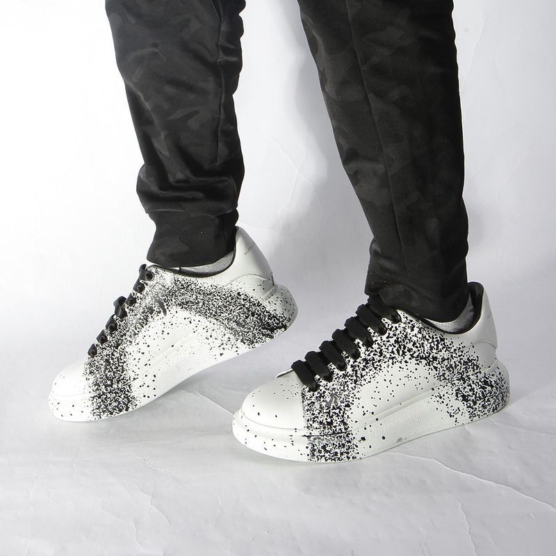 Alexander McQueen Spray Painted Sneaker in Black