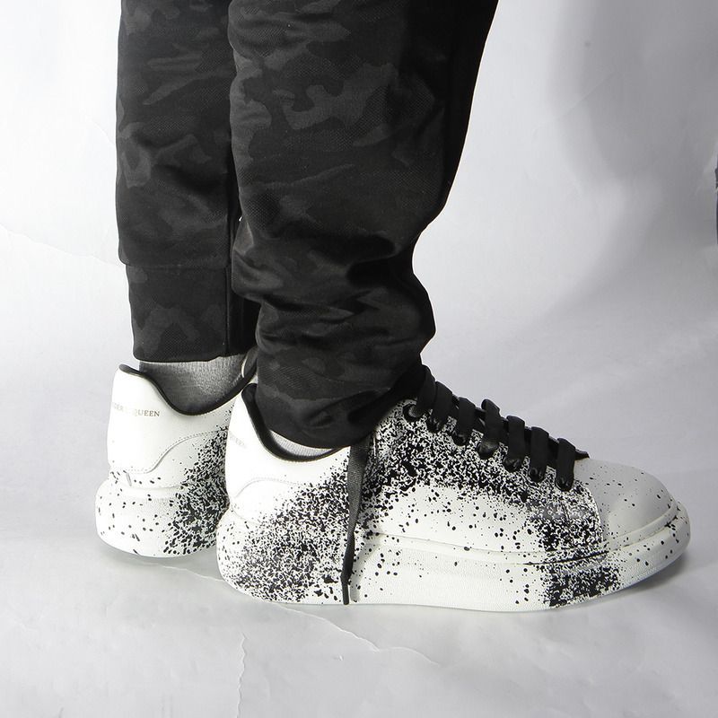 Alexander McQueen Spray Painted Sneaker in Black