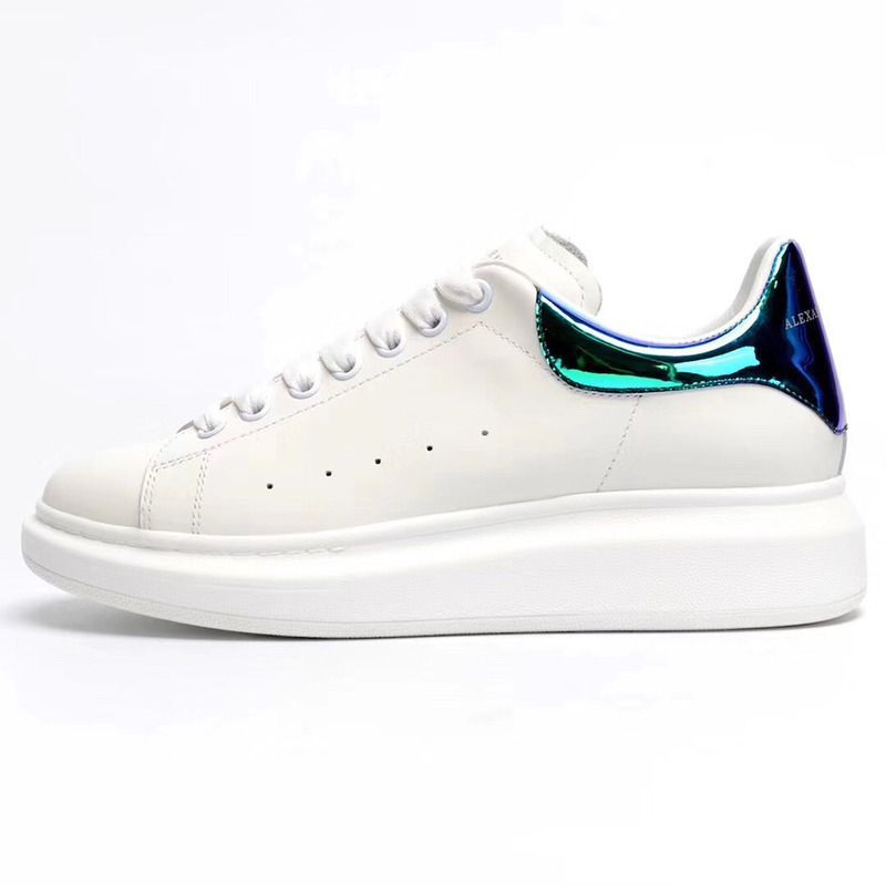 Alexander McQueen Sneaker in White&Reflective Blue