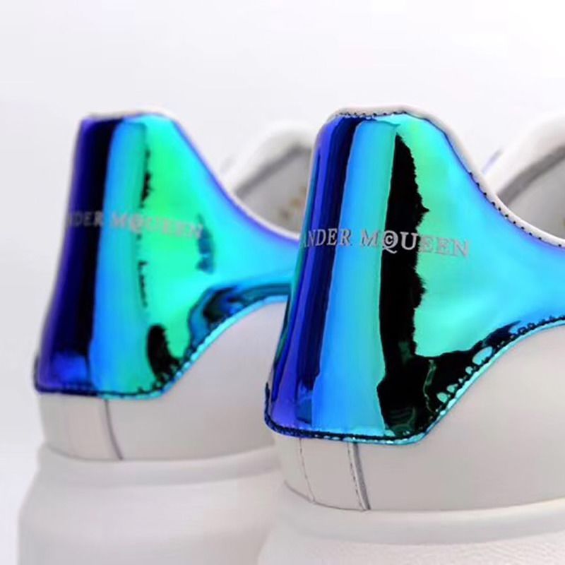 Alexander McQueen Sneaker in White&Reflective Blue