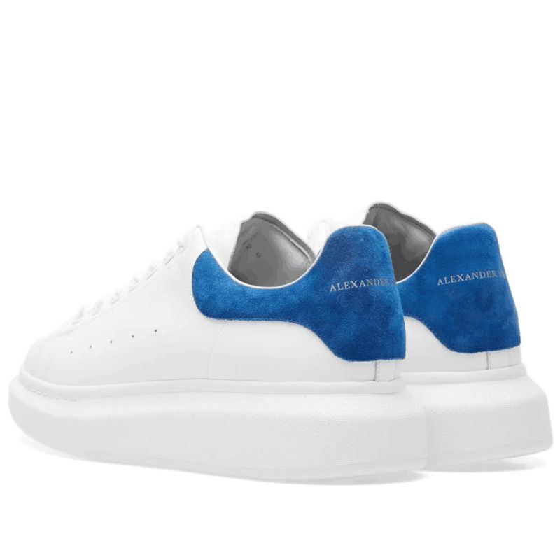 ALEXANDER MCQUEEN WEDGE SOLE BLUE SUEDE HEEL TAB SNEAKER