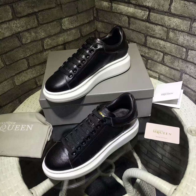 Alexander McQueen Black Leather Sneakers