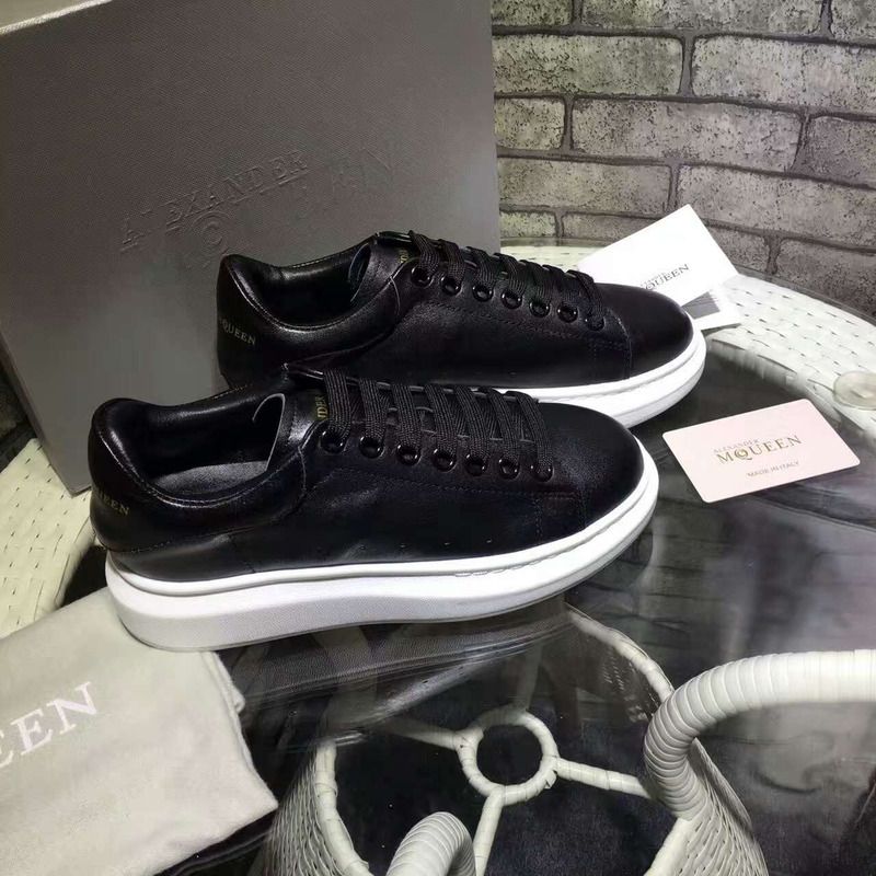 Alexander McQueen Black Leather Sneakers