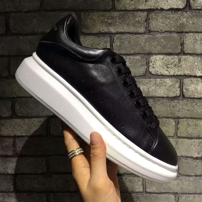 Alexander McQueen Black Leather Sneakers