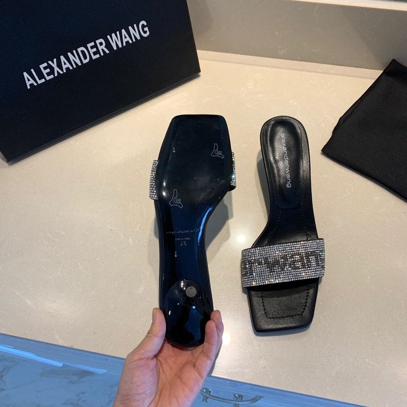 Alexander Wang Black Jessie Crystal Heeled Sandals