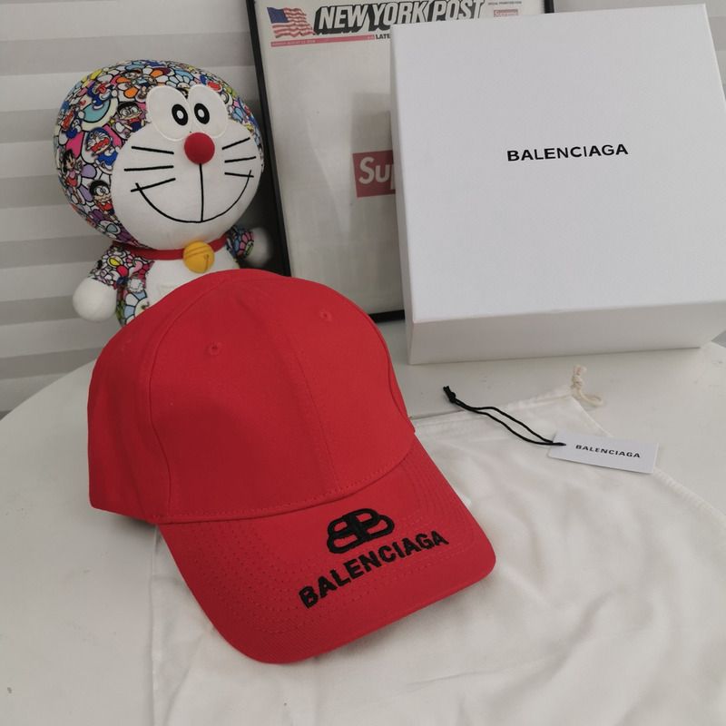 Ba*len*cia*ga bb mode baseball cap in red