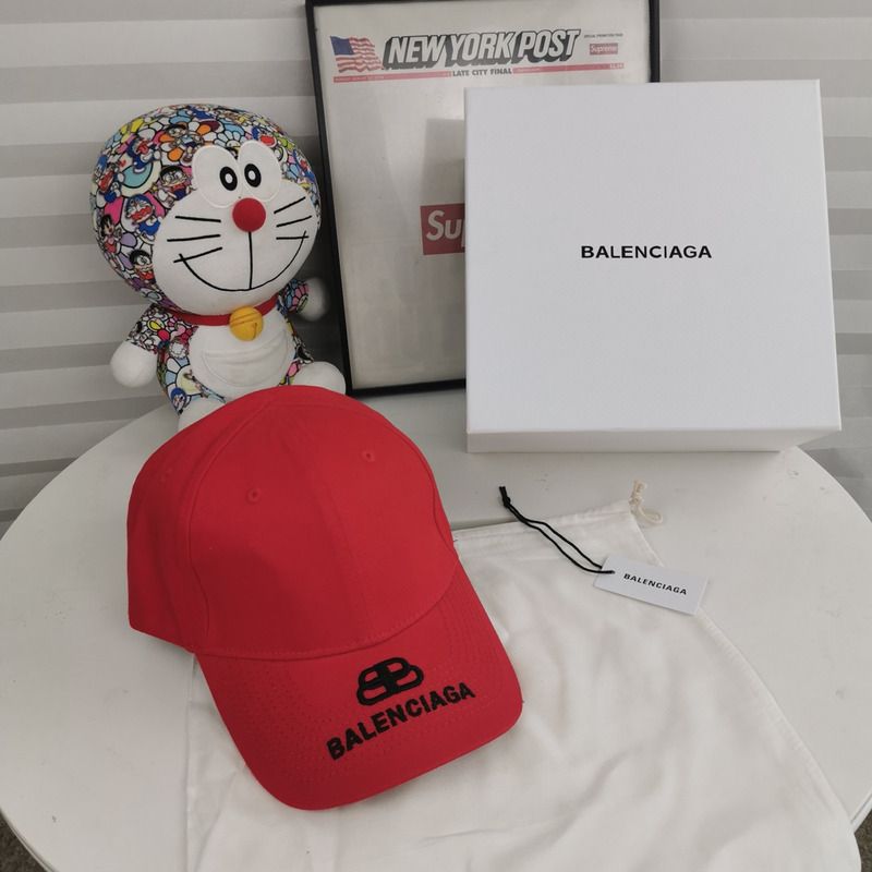 Ba*len*cia*ga bb mode baseball cap in red