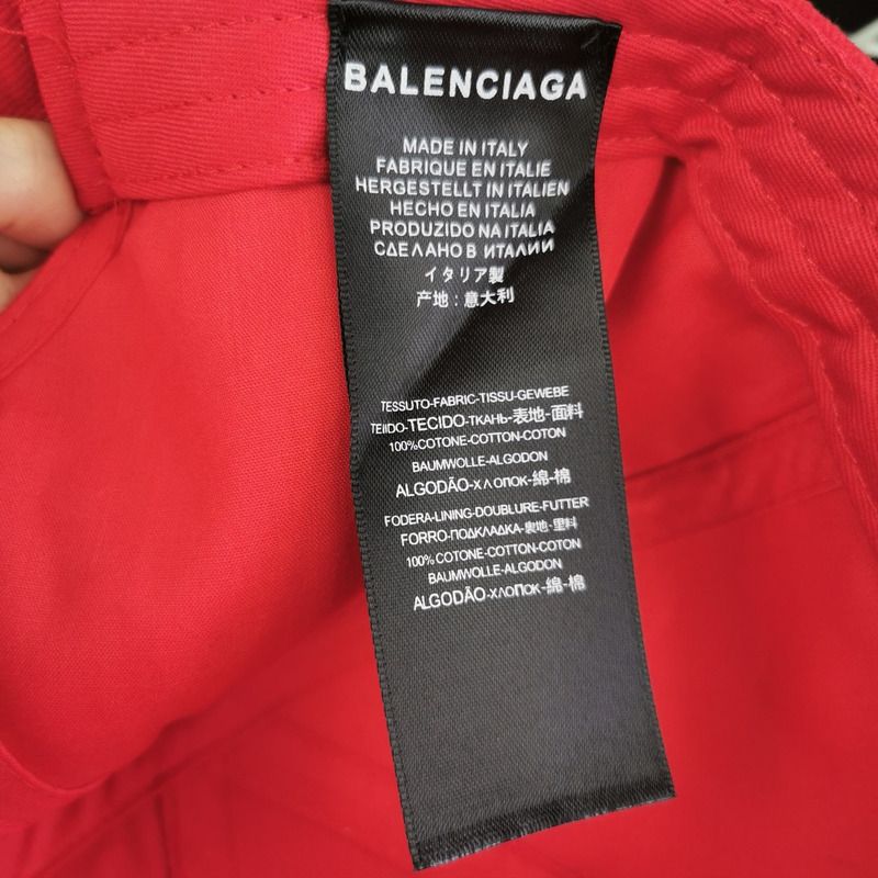 Ba*len*cia*ga bb mode baseball cap in red