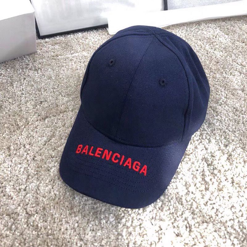 Ba*len*cia*ga logo cap blue